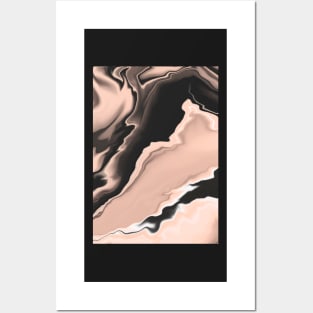 Pink and black marbling 196 Posters and Art